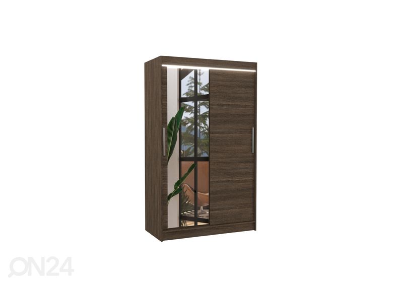 Lükandustega riidekapp Beth I 120 cm + LED suurendatud