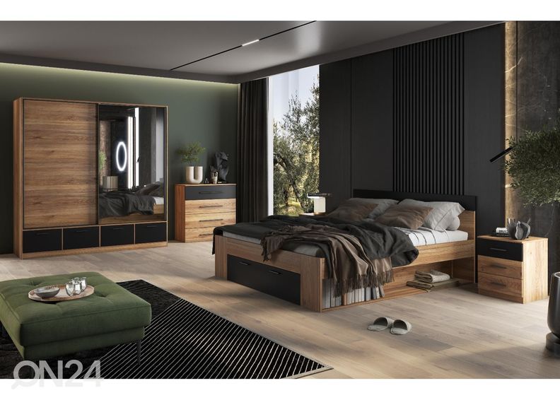 Lükandustega riidekapp Betty 200 cm suurendatud