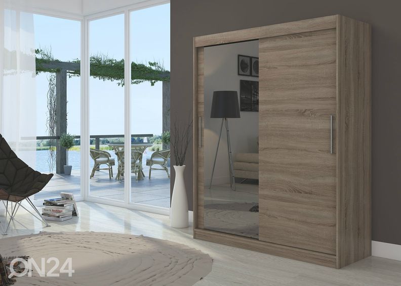 Lükandustega riidekapp Bianca 150 cm suurendatud