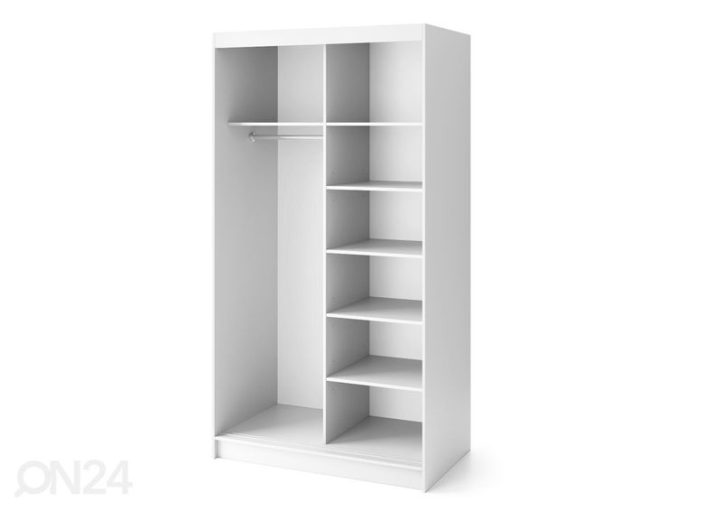 Lükandustega riidekapp Biancco 120 cm suurendatud