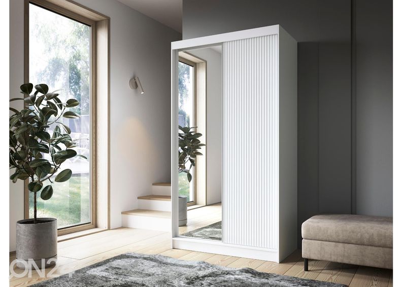 Lükandustega riidekapp Biancco 120 cm suurendatud