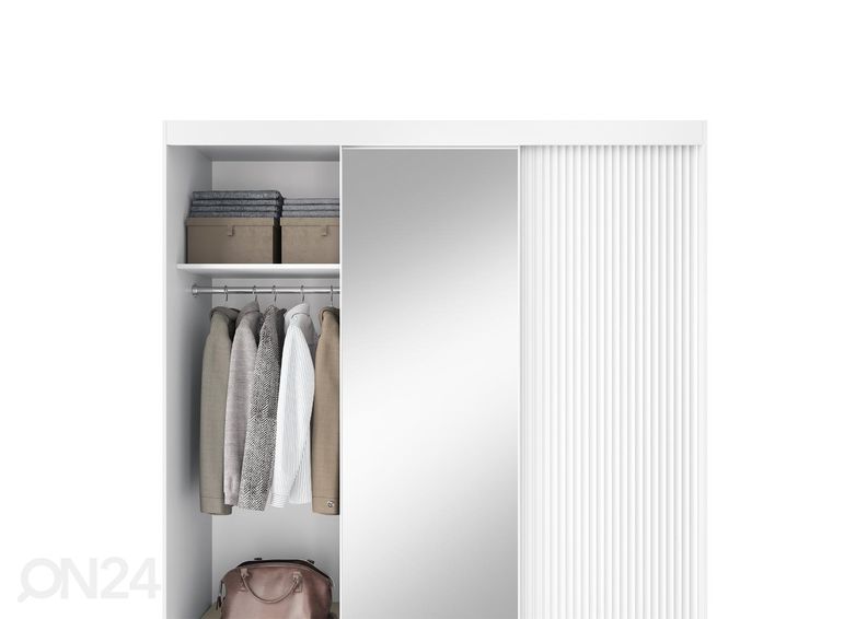 Lükandustega riidekapp Biancco 180 cm suurendatud
