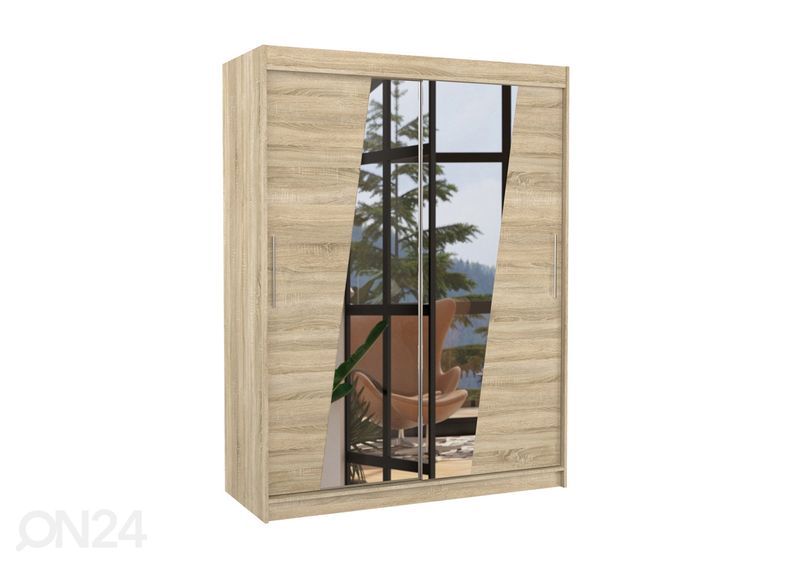 Lükandustega riidekapp Bixby 150 cm suurendatud