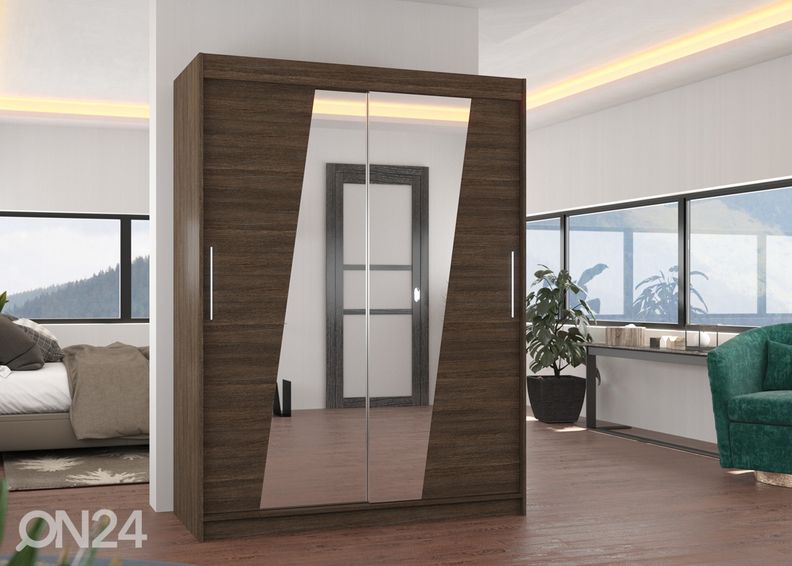 Lükandustega riidekapp Bixby 150 cm suurendatud