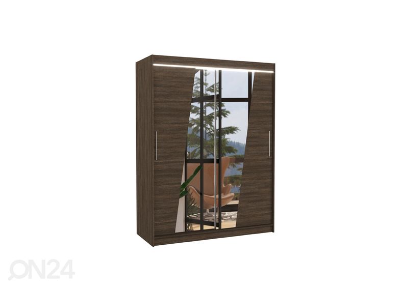 Lükandustega riidekapp Bixby 150 cm + LED suurendatud