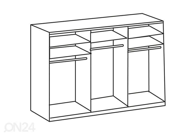 Lükandustega riidekapp Bramfeld2 270 cm suurendatud