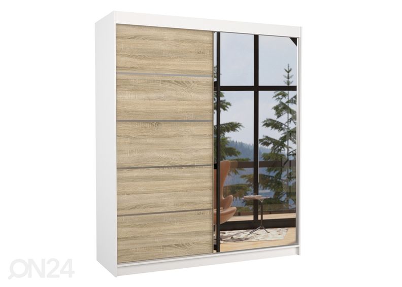 Lükandustega riidekapp Cabo 180 cm suurendatud