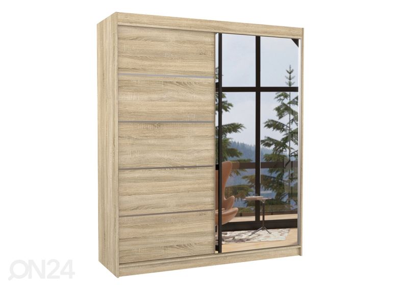 Lükandustega riidekapp Cabo 180 cm suurendatud