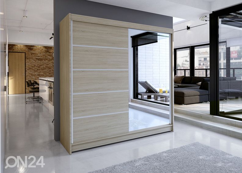 Lükandustega riidekapp Cabo 180 cm suurendatud