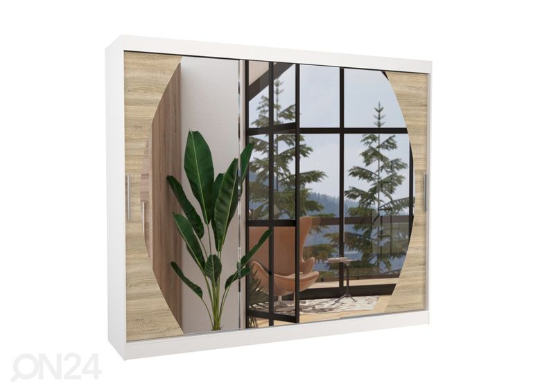 Lükandustega riidekapp Camden 250 cm suurendatud