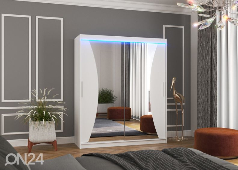 Lükandustega riidekapp Camden I 180 cm + LED suurendatud