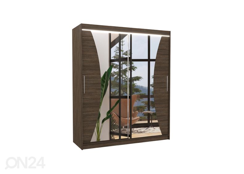 Lükandustega riidekapp Camden I 180 cm + LED suurendatud