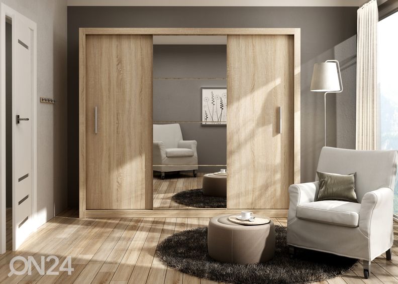 Lükandustega riidekapp Carlton 250 cm suurendatud