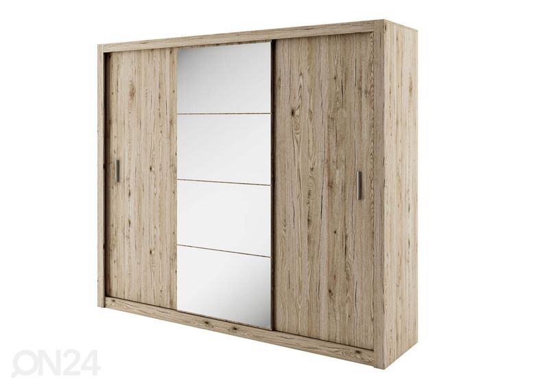 Lükandustega riidekapp Carlton 250 cm suurendatud