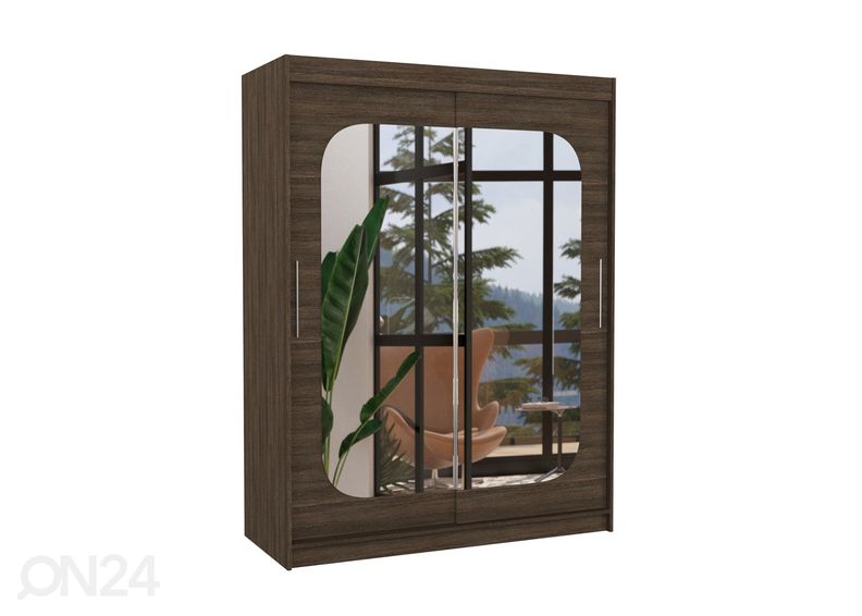 Lükandustega riidekapp Clarksville 150 cm suurendatud