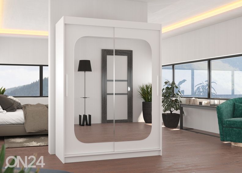 Lükandustega riidekapp Clarksville 150 cm suurendatud