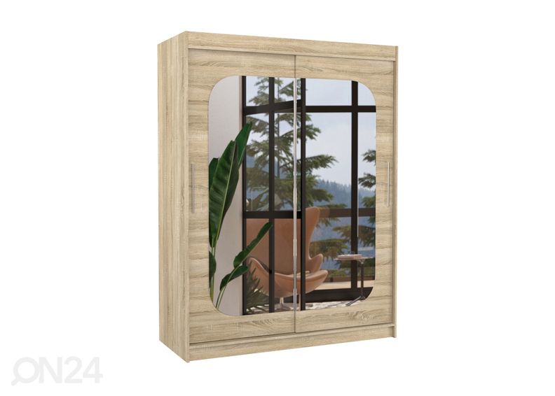 Lükandustega riidekapp Clarksville 150 cm suurendatud