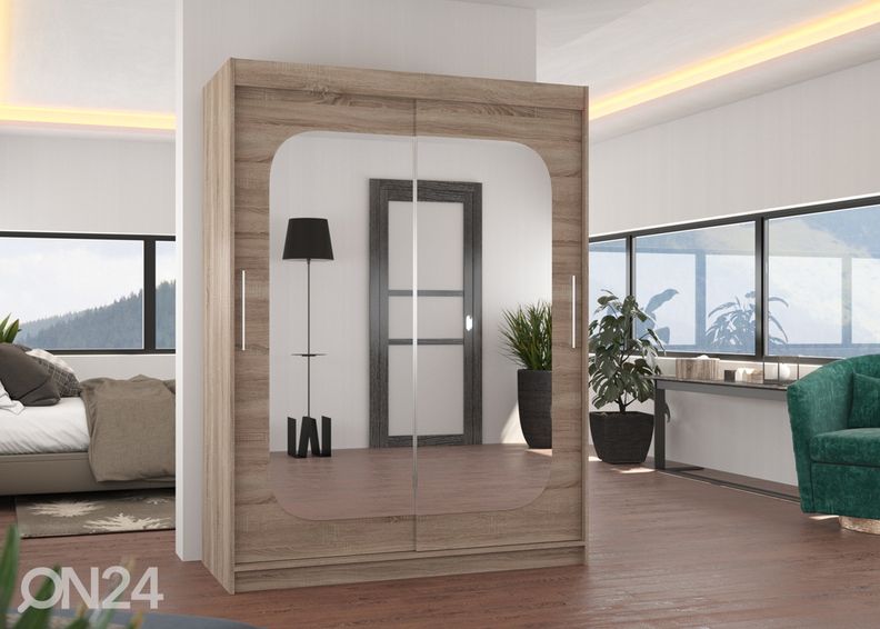 Lükandustega riidekapp Clarksville 150 cm suurendatud