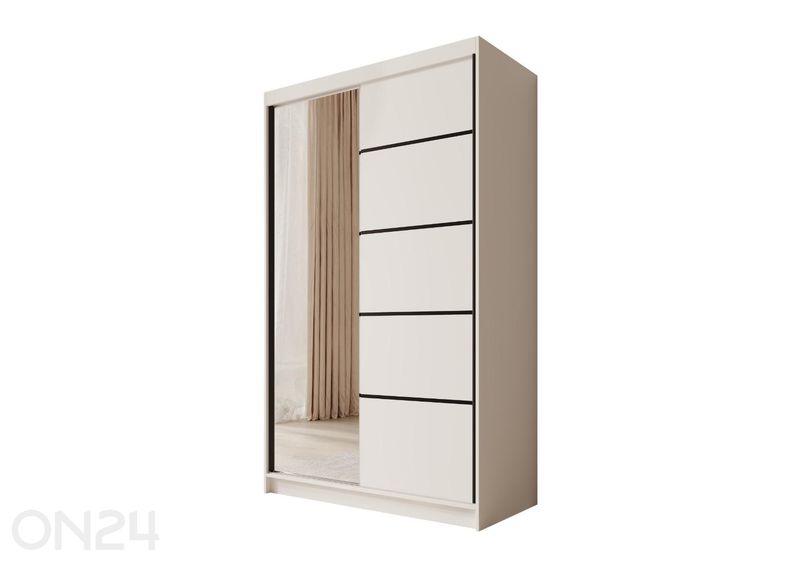 Lükandustega riidekapp Como 120 cm suurendatud