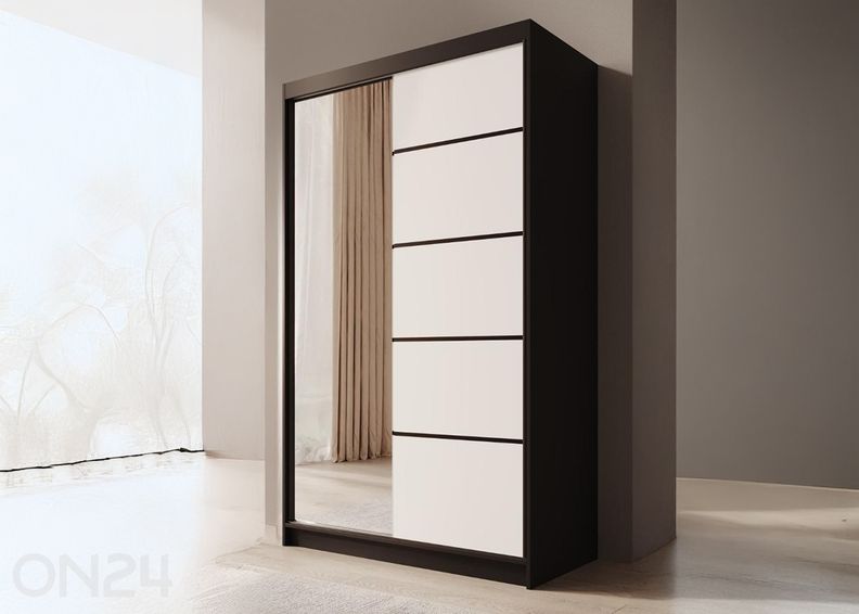 Lükandustega riidekapp Como 120 cm suurendatud