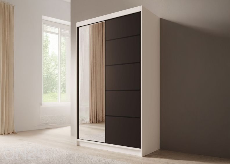 Lükandustega riidekapp Como 120 cm suurendatud