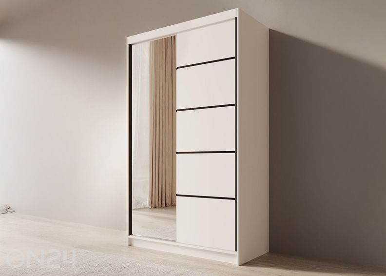 Lükandustega riidekapp Como 120 cm suurendatud