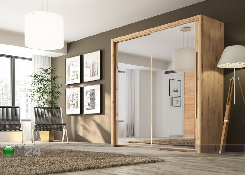 Lükandustega riidekapp Cyrus 153 cm suurendatud