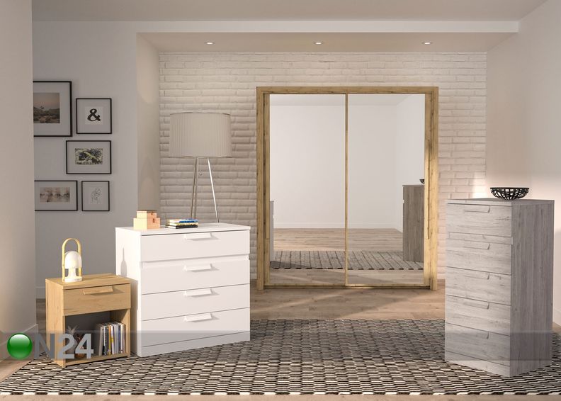 Lükandustega riidekapp Cyrus 153 cm suurendatud