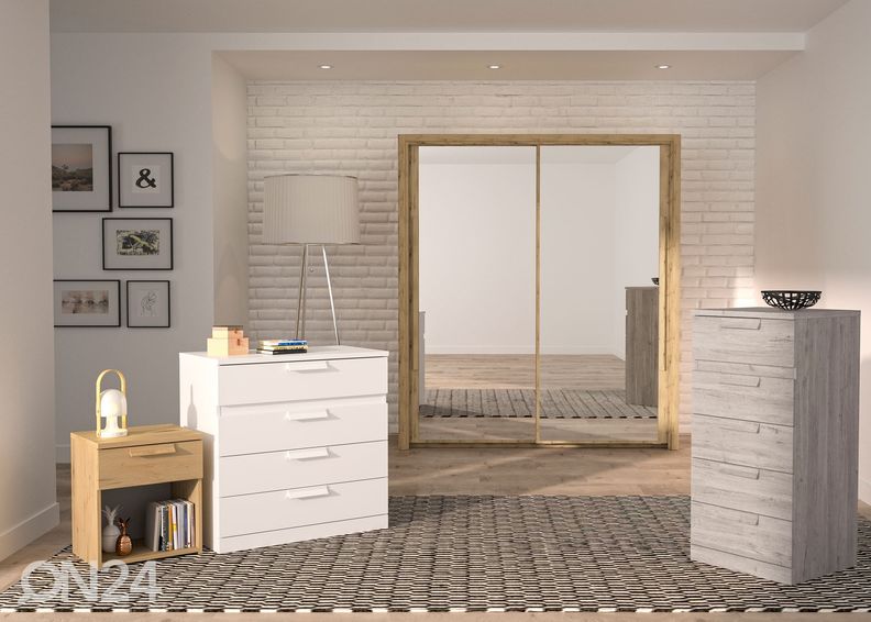 Lükandustega riidekapp Cyrus 199 cm suurendatud