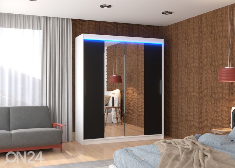 Lükandustega riidekapp Dalia I 180 cm + LED suurendatud
