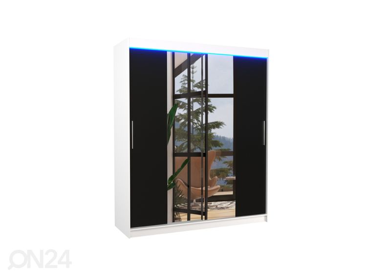 Lükandustega riidekapp Dalia I 180 cm + LED suurendatud