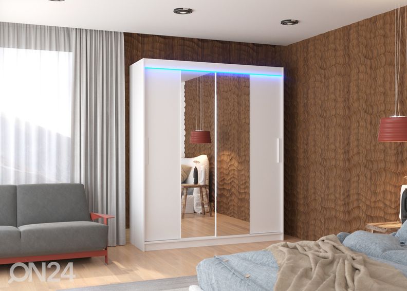 Lükandustega riidekapp Dalia I 180 cm + LED suurendatud