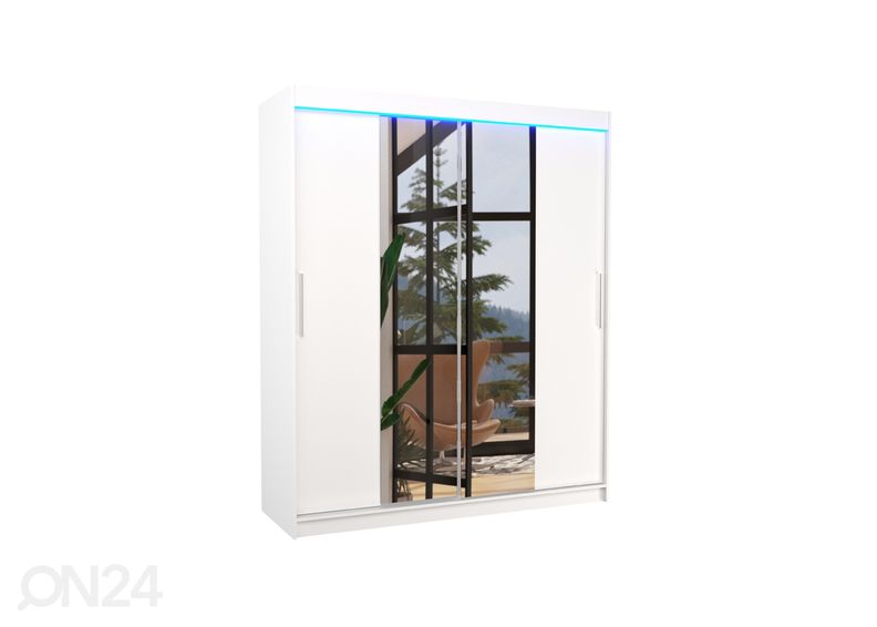 Lükandustega riidekapp Dalia I 180 cm + LED suurendatud