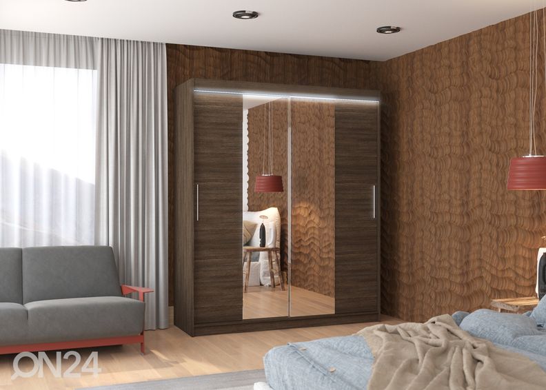 Lükandustega riidekapp Dalia I 180 cm + LED suurendatud