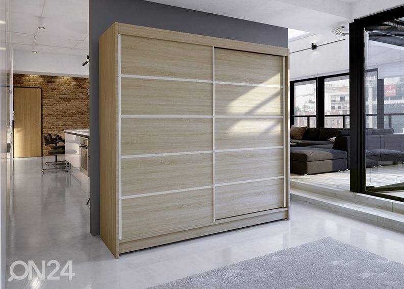 Lükandustega riidekapp Davi 180 cm suurendatud