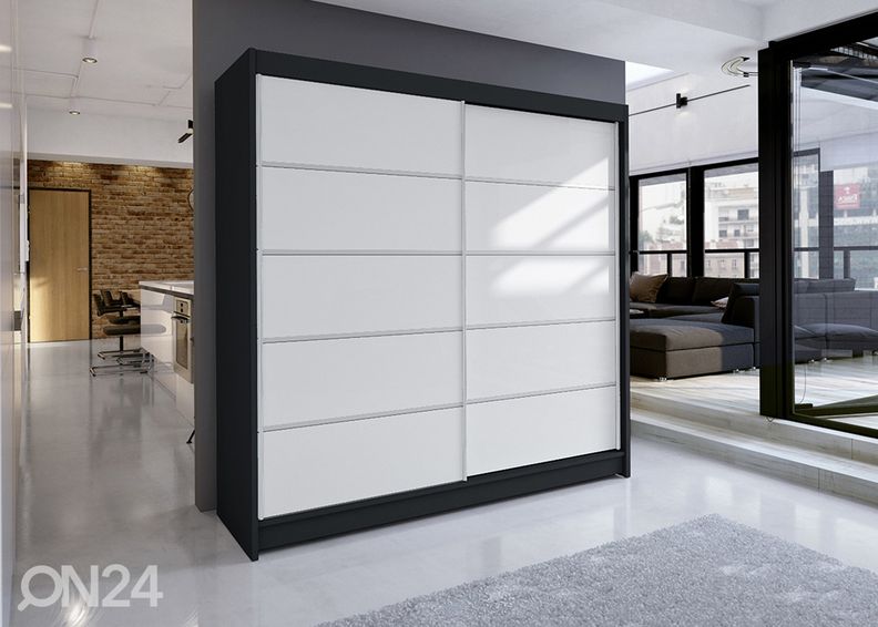 Lükandustega riidekapp Davi 180 cm suurendatud