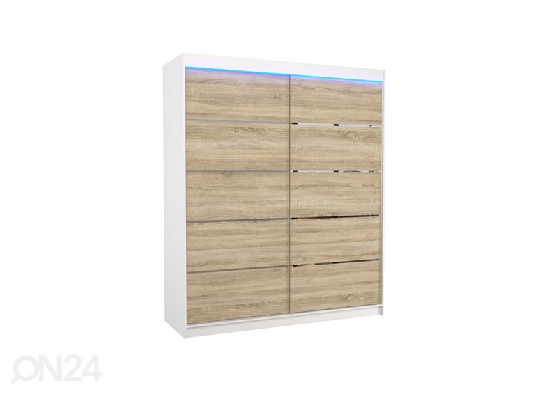 Lükandustega riidekapp Davi I 180 cm + LED suurendatud