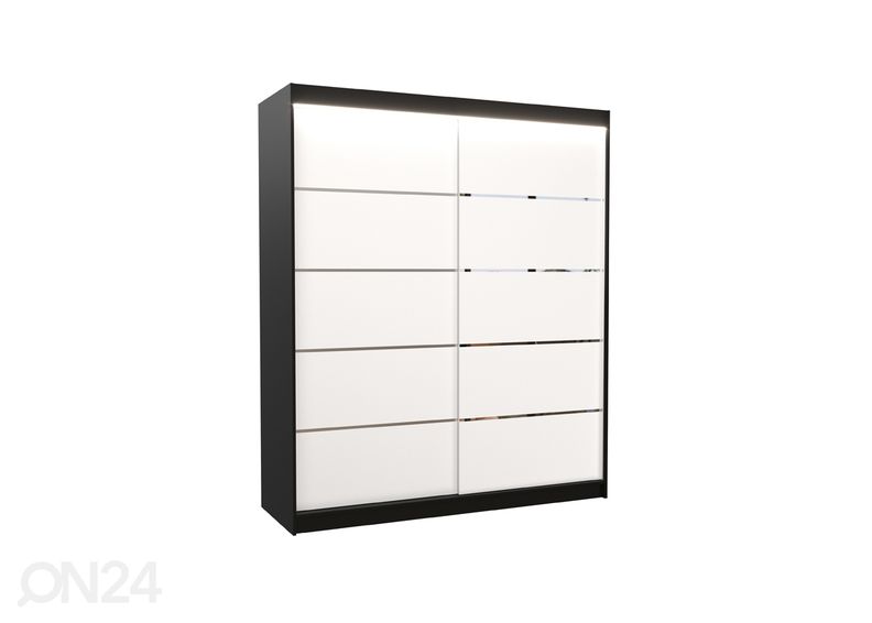Lükandustega riidekapp Davi I 180 cm + LED suurendatud