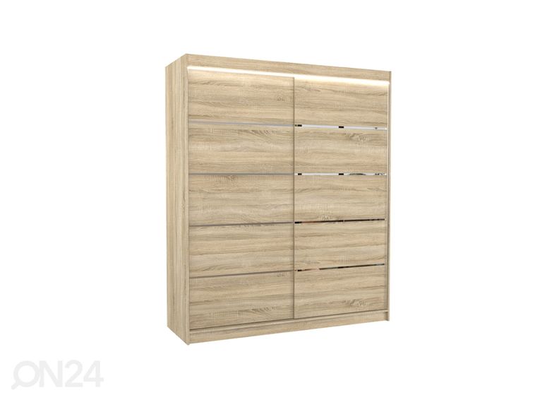 Lükandustega riidekapp Davi I 180 cm + LED suurendatud