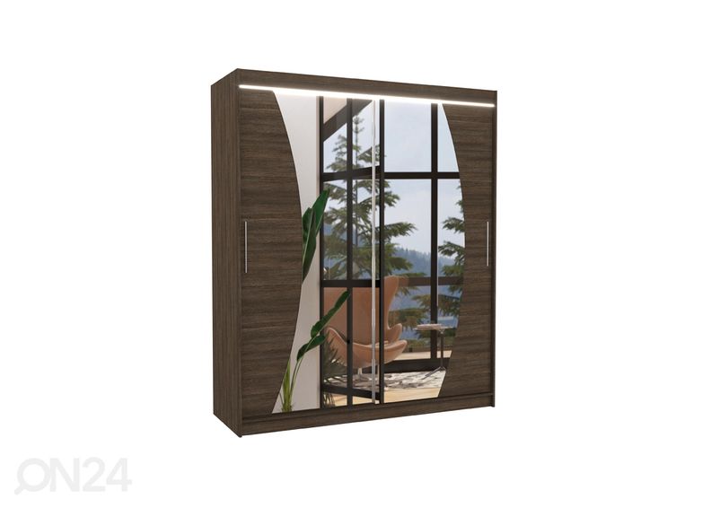 Lükandustega riidekapp Dixon I 180 cm + LED suurendatud