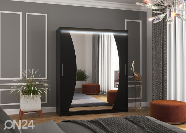 Lükandustega riidekapp Dixon I 180 cm + LED suurendatud