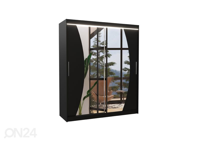 Lükandustega riidekapp Dixon I 180 cm + LED suurendatud