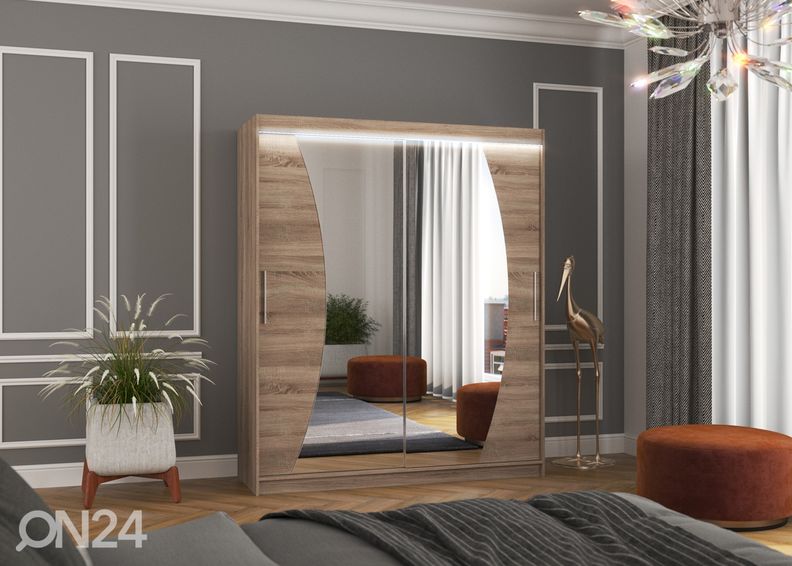 Lükandustega riidekapp Dixon I 180 cm + LED suurendatud