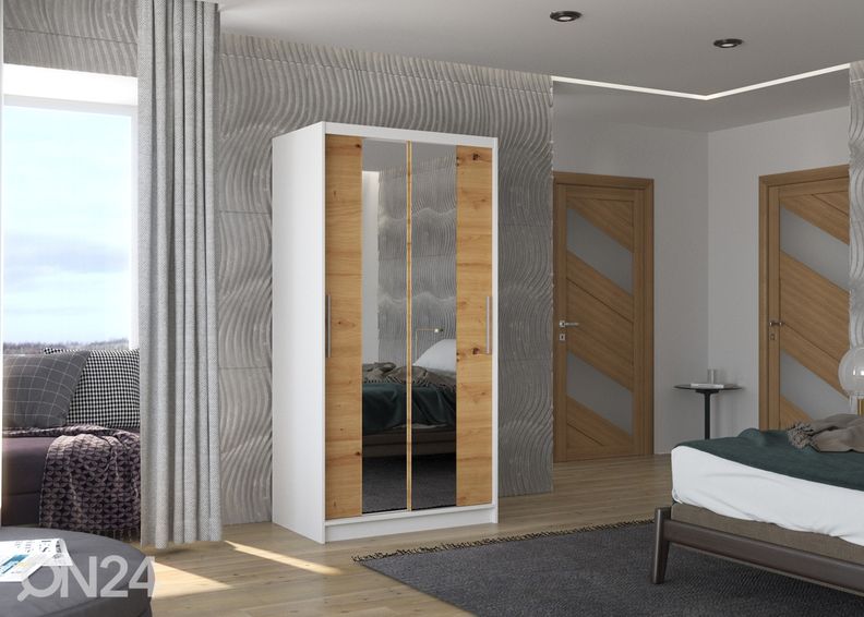 Lükandustega riidekapp Donna 100 cm suurendatud