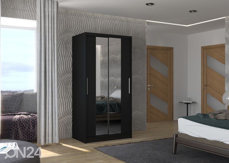 Lükandustega riidekapp Donna 100 cm suurendatud