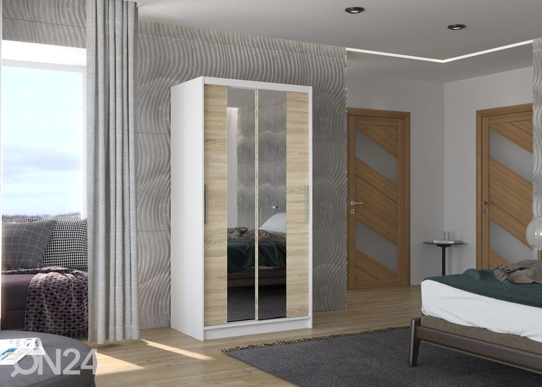 Lükandustega riidekapp Donna 100 cm suurendatud