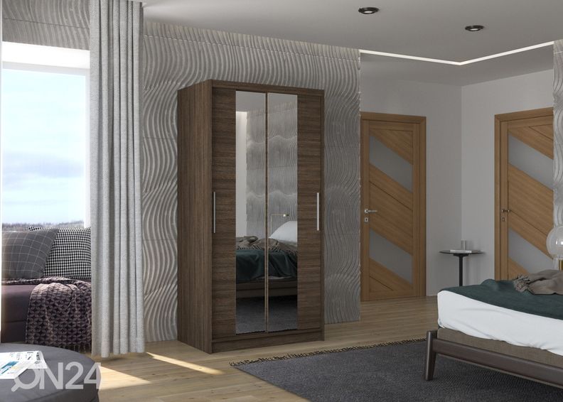 Lükandustega riidekapp Donna 100 cm suurendatud