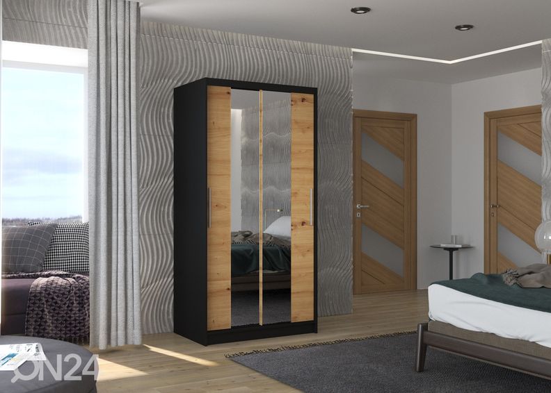 Lükandustega riidekapp Donna 100 cm suurendatud