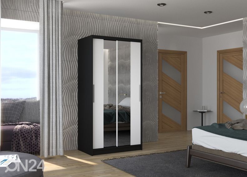 Lükandustega riidekapp Donna 100 cm suurendatud