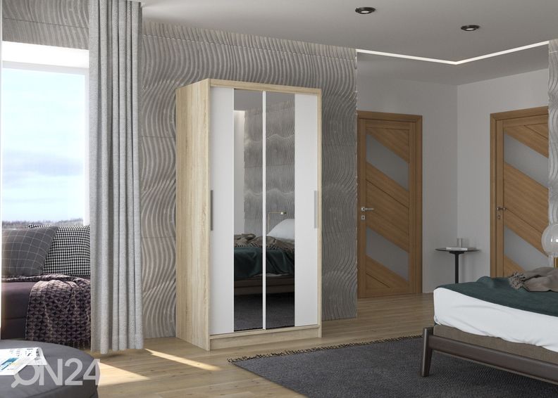 Lükandustega riidekapp Donna 100 cm suurendatud